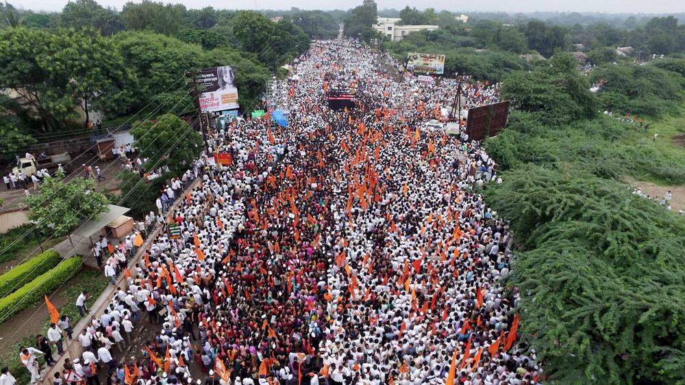 Maratha Kranti Morcha protest