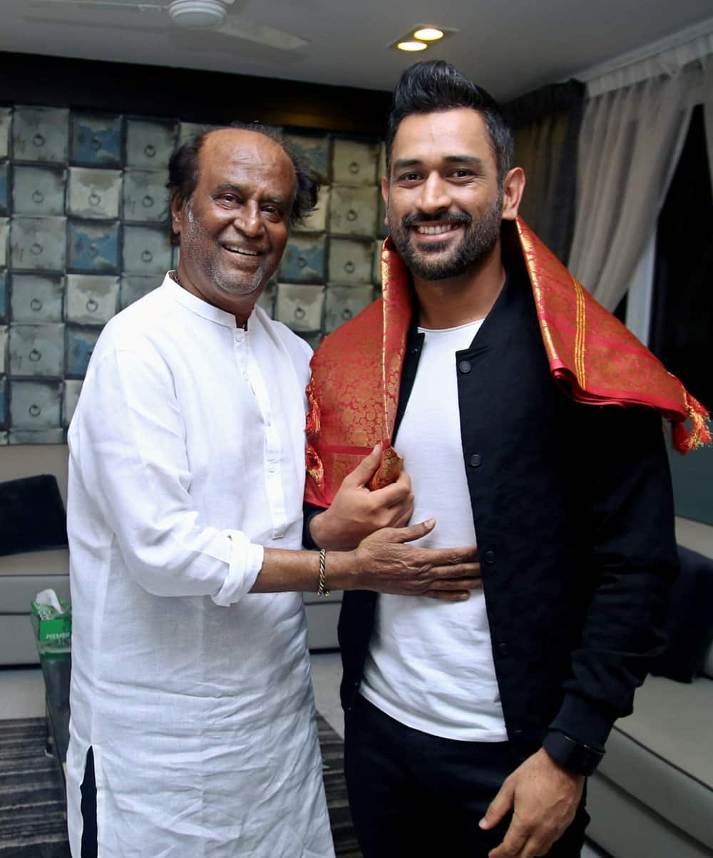 M S Dhoni at an event