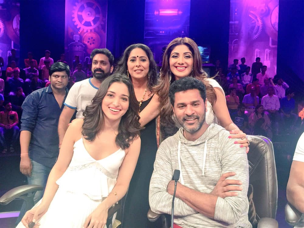 Shooting for #superdancer- Tamannaah Bhatia