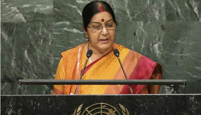 Sushma Swaraj raises Balochistan human rights issue at UN, tells Pakistan &#039;Kashmir will always remain with India&#039;