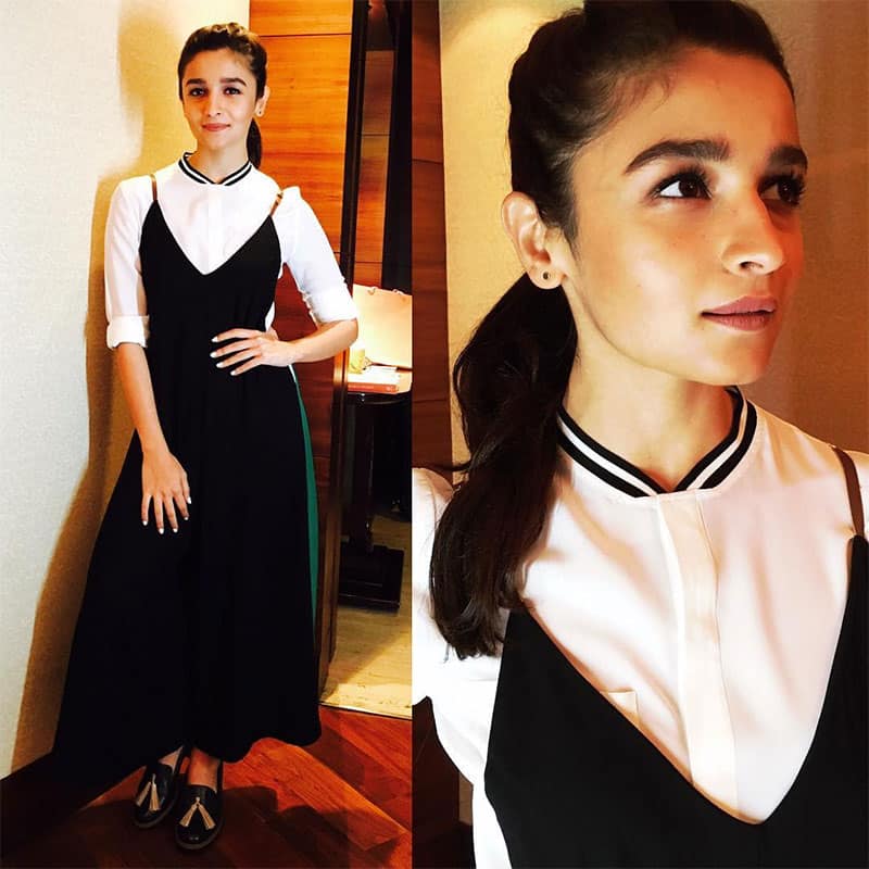 aliaa bhatt :- Today for Hero wearing : Jumpsuit @madison_onpeddar, Shirt @uterqueofficial, Shoes 