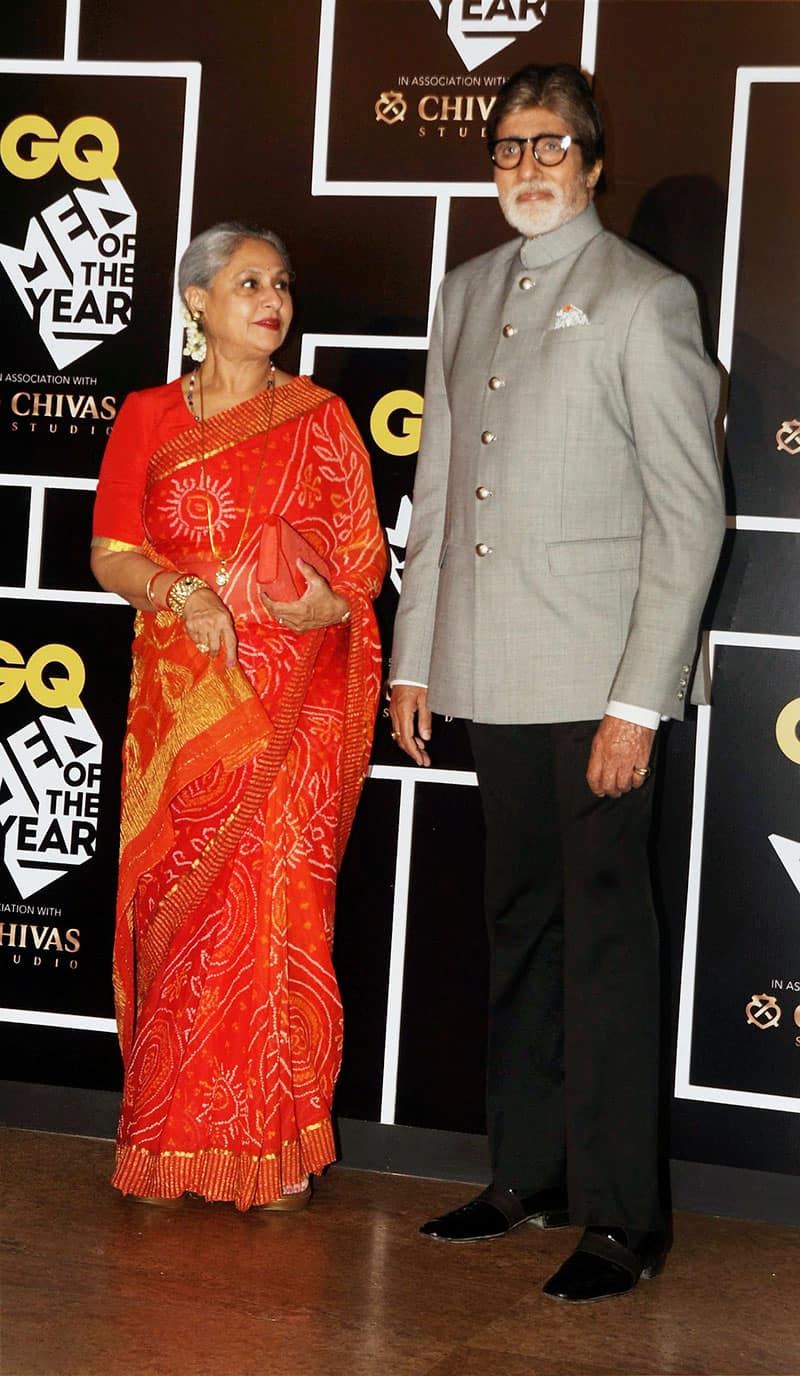 Amitabh Bachchan with his wife Jaya Bachchan attenda the GQ India Men of the Year Awards 2016, in Mumbai