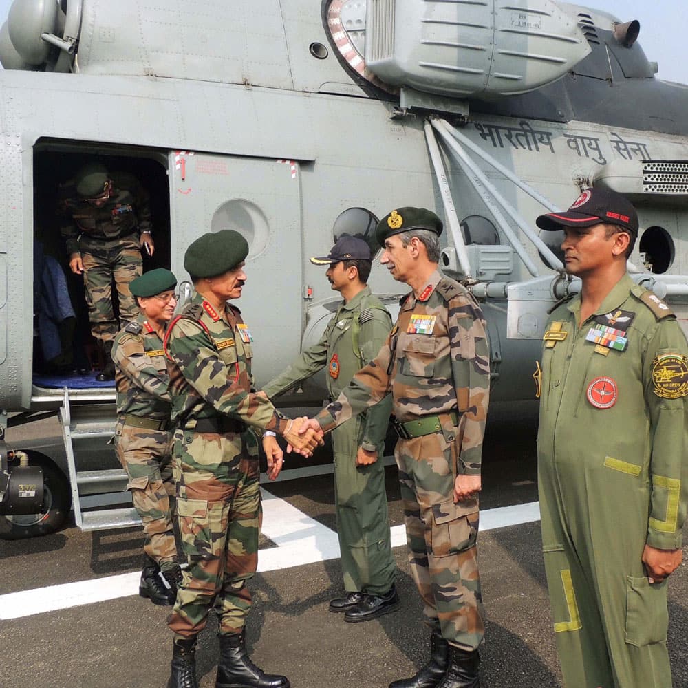 General Dalbir Singh in udhampur to assess security