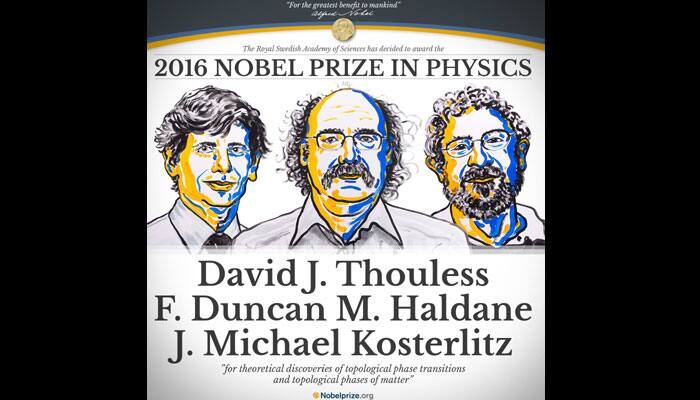 British trio win 2016 Nobel Prize in Physics for topology work