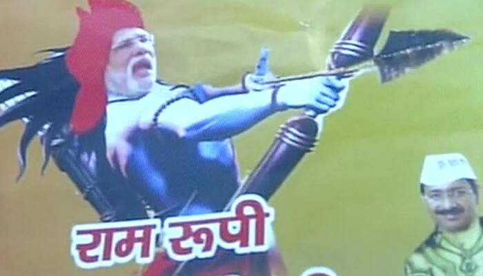 Narendra Modi as Lord Rama, Nawaz Sharif as Ravana, Kejriwal as Meghanada - Posters surface in Varanasi