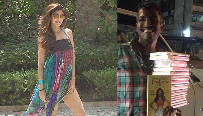 Here&#039;s what happened when hawker tried selling Shilpa Shetty her own book at traffic signal!