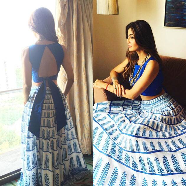 Dressed in blue,feeling like a princess- SHILPA SHETTY KUNDRA