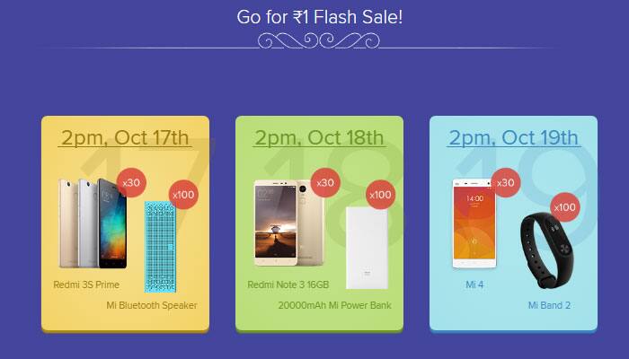 Diwali Flash Sale Xiaomi To Offer Redmi 3s Prime Redmi Note 3 At Rupee 1 Gadgets News Zee News