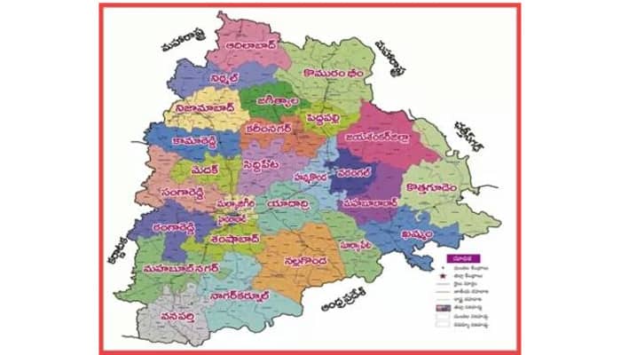 Telangana map redrawn, 21 new districts redrawn; total goes to 31