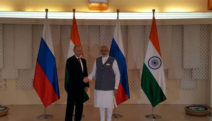 PM Narendra Modi meets Vladimir Putin in Goa; India, Russia set to sign mega defence deals