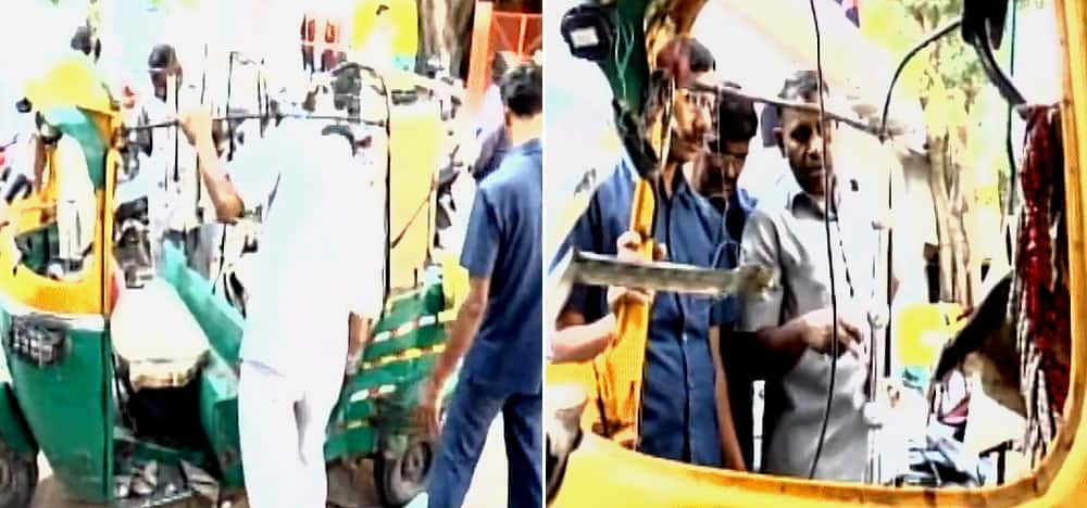 Explosion in a moving auto rickshaw