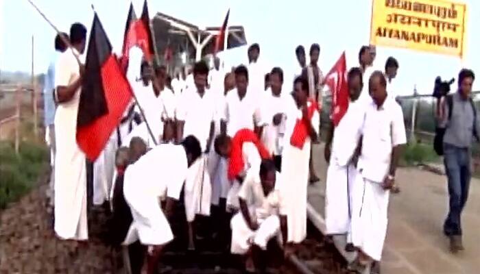 Cauvery water dispute: 48-hour state-wide &#039;rail roko&#039; protest in Tamil Nadu; DMK&#039;s MK Stalin leads agitation
