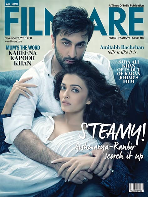 Steamy Hot! Aishwarya & Ranbir feature on the Filmfare cover. - Twitter@WorldOfAish