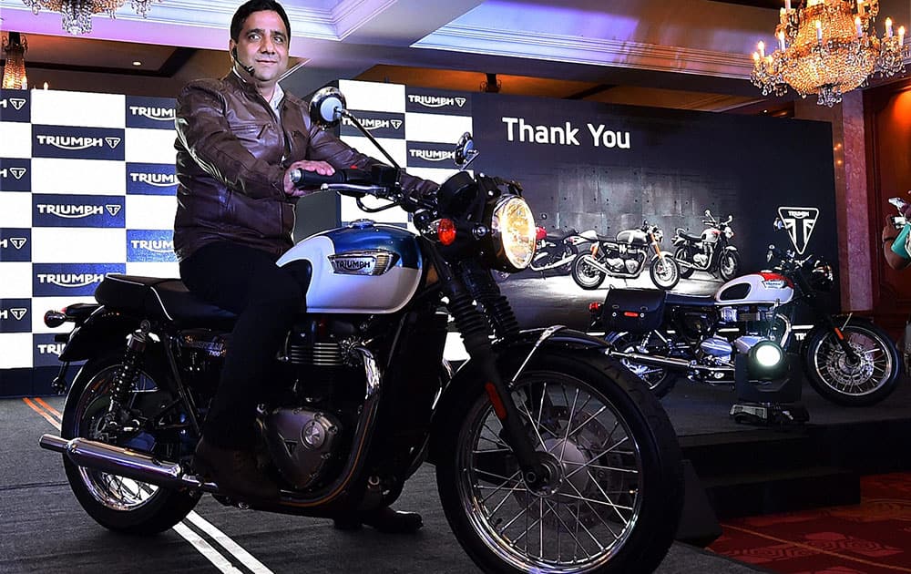 launch of the Triumph Bonneville T100 motorcycle