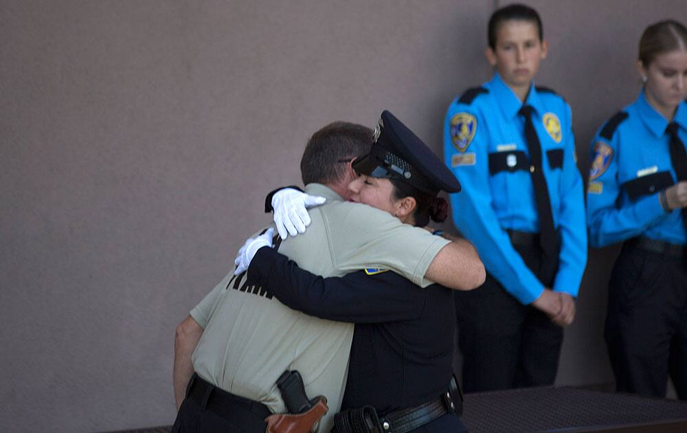 Funeral Held For Police Officers Killed In Line Of Duty During Ambush Attack In Palm Springs, California