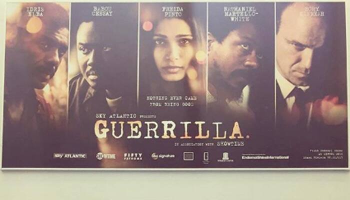 Freida Pinto gears up with team for her latest &#039;Guerrilla&#039; 