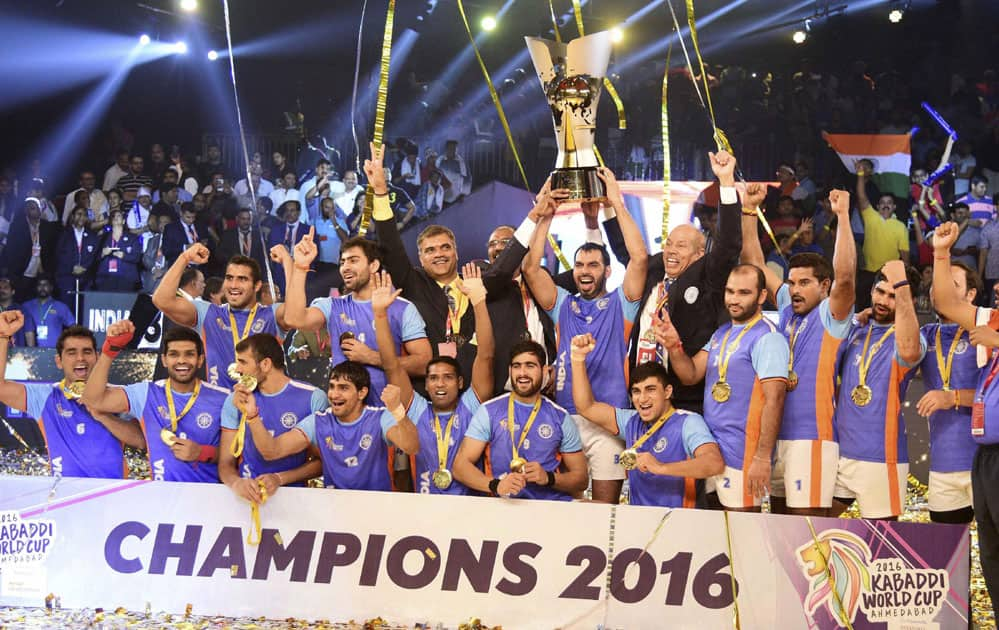 India/ Iran final match of ''Kabaddi World Cup 2016