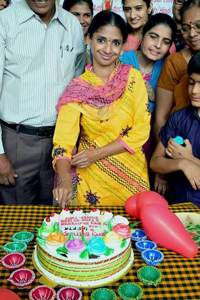 Geeta celebrates in Indore