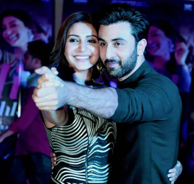 Ranbir Kapoor and Anushka Sharma at a promotional