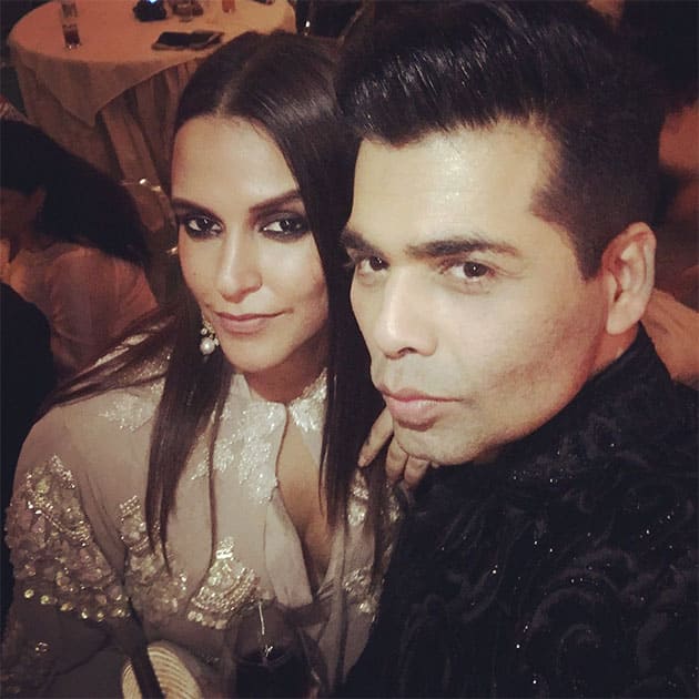 The real #firecracker ... @karanjohar - Twitter@NehaDhupia