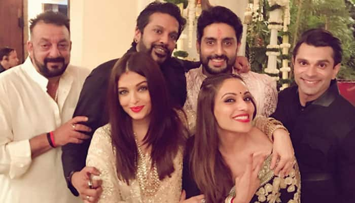 Sanjay Dutt, Bipasha Basu attend Bachchan family&#039;s Diwali Bash