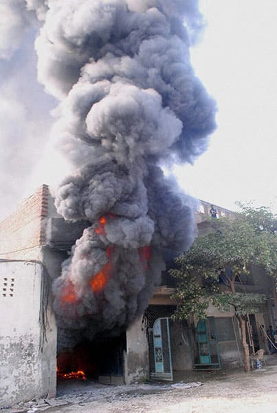 Fire in Meerut 