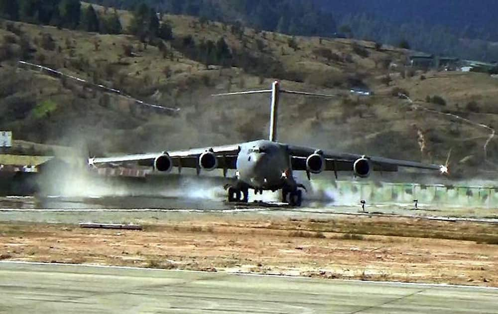 Amid standoff with China, IAF’s C-17 makes landing