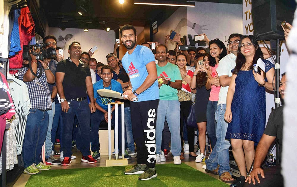 Crickter Rohit Sharma at the opening of the HomeCourt concept store in Mumbai