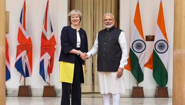 British PM Theresa May joins Narendra Modi in seeking action against those backing terror