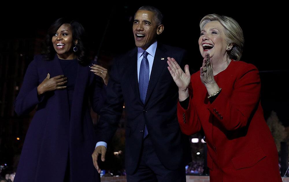Hillary Clinton Campaigns Across US One Day Ahead Of Presidential Election Hillary Clinton Campaigns Across US One Day Ahead Of Presidential Election