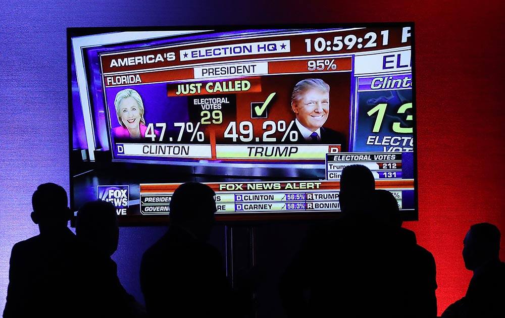 Supporters of Republican presidential nominee Donald Trump