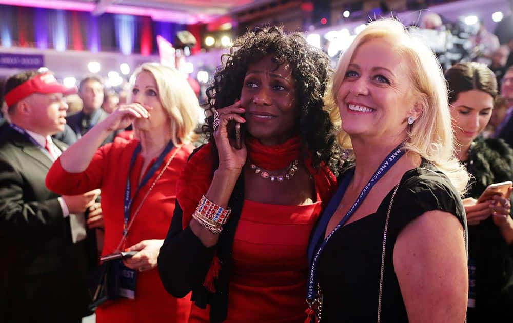 Supporters of Republican presidential nominee Donald Trump