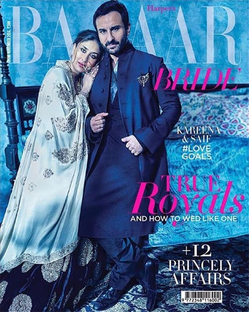 Kareena and Saif on the cover of @BazaarBrideIn