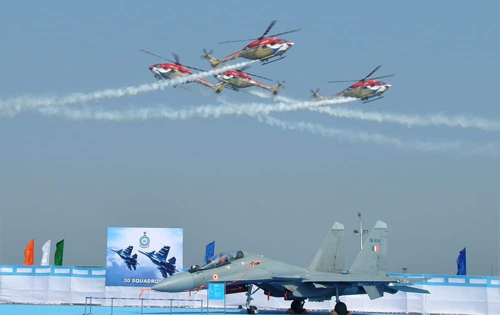 Sarang team performs at Ambala Air Force Station Sarang team performs at Ambala Air Force Station