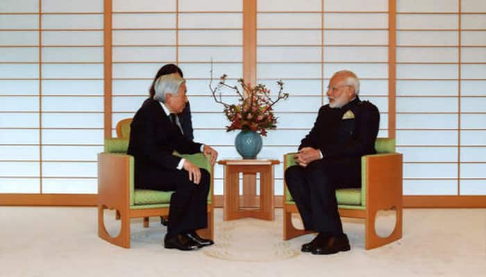 Japanese ministers call on PM Narendra Modi Japanese ministers call on PM Narendra Modi