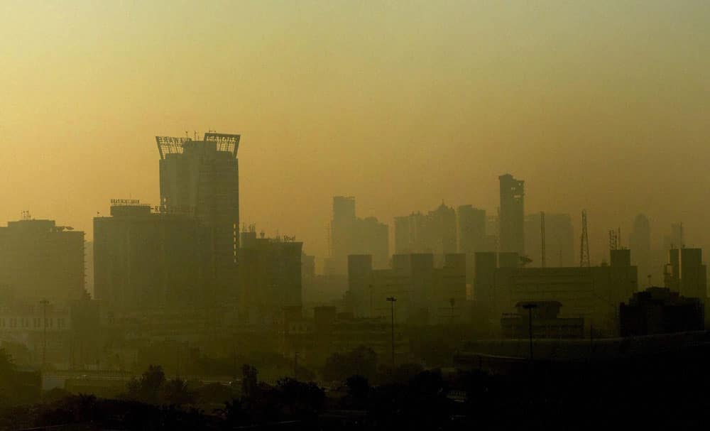 Foogy conditions over Navi Mumbai skyline