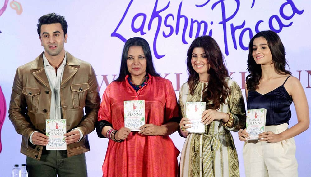 Ranbir Kapoor, Shabana Azmi, Twinkle Khanna and Alia Bhatt at the book launch of The Legend of Lakshmi Prasad