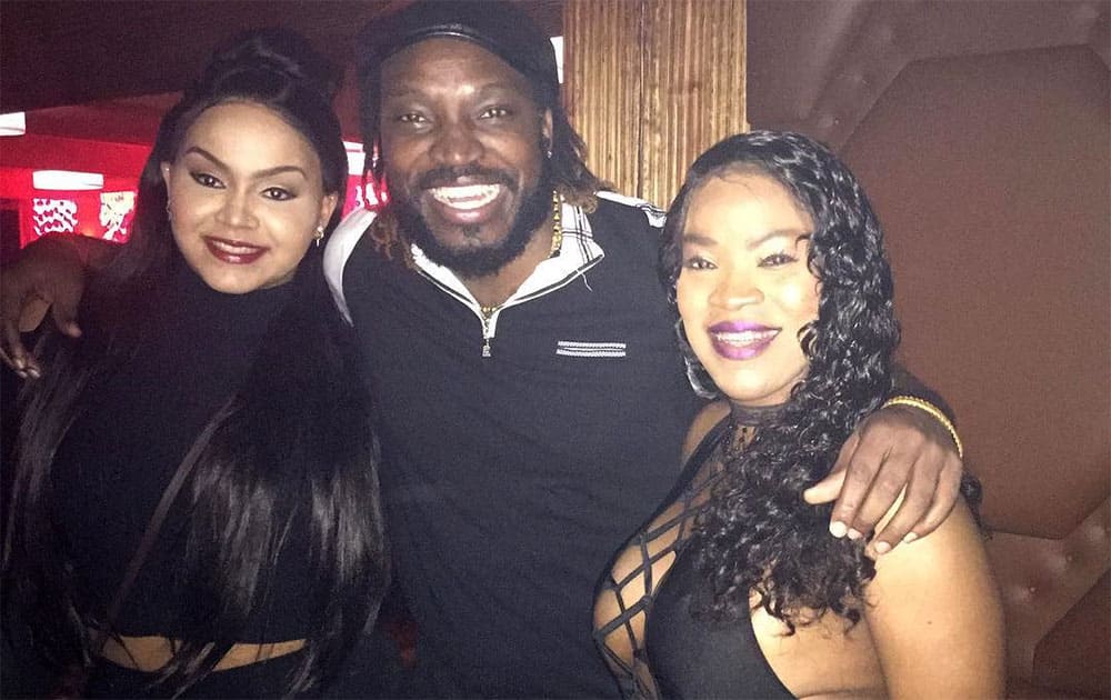 Chris Gayle enjoying his leisure time