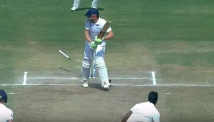 WATCH: Umesh Yadav knocks Jonny Bairstow&#039;s stumps out of ground with scorching delivery