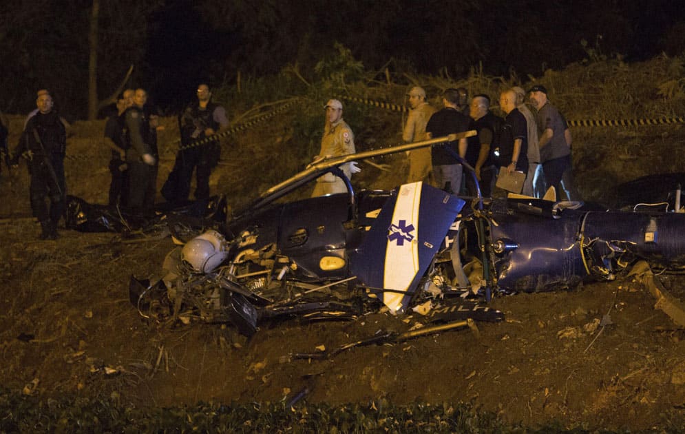 military helicopter which crashed in Rio de Janeiro, Brazil