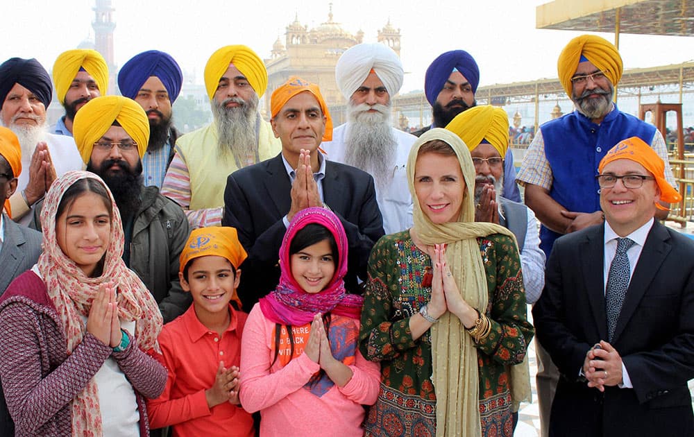 United States Ambassador to India Richard Rahul Verma during a visit to Golden Temple in Amritsar