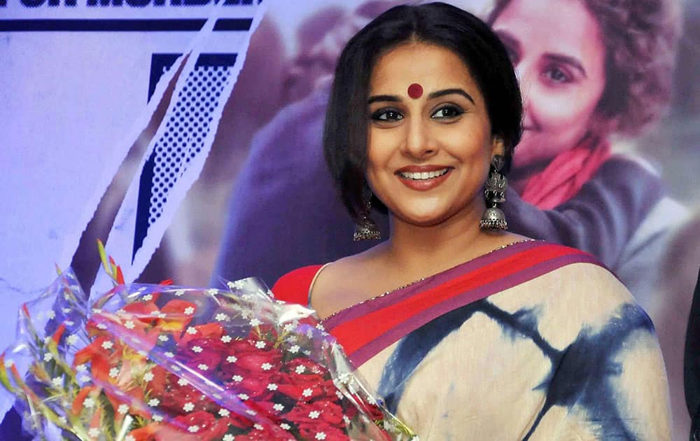 Vidya Balan during the promotion of her upcoming movie Kahaani 2 in Kolkata