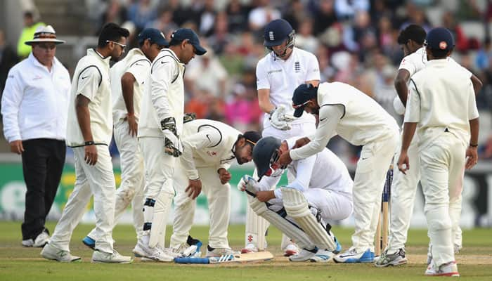 SCARY! Varun Aaron breaks Stuart Broad&#039;s nose with BRUTAL bouncer – Watch Video!