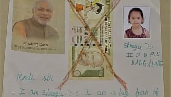 Demonetisation: 7-year-old girl writes to PM Narendra Modi supporting note ban to curb black money - LETTER INSIDE