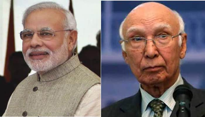 &#039;Heart of Asia&#039; conference: Sartaj Aziz exchanges pleasantries with PM Narendra Modi, Indo-Pak talks uncertain