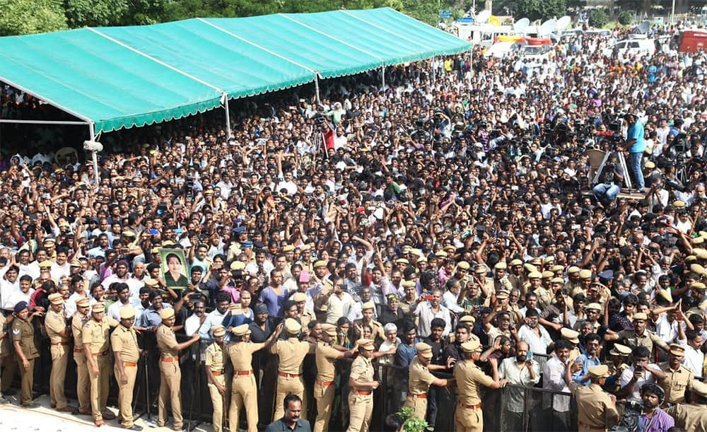 Pictures from Rajaji Hall. - Twitter@AIADMKOfficial