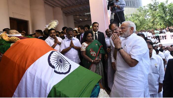 Jayalalithaa&#039;s final journey - In Pics