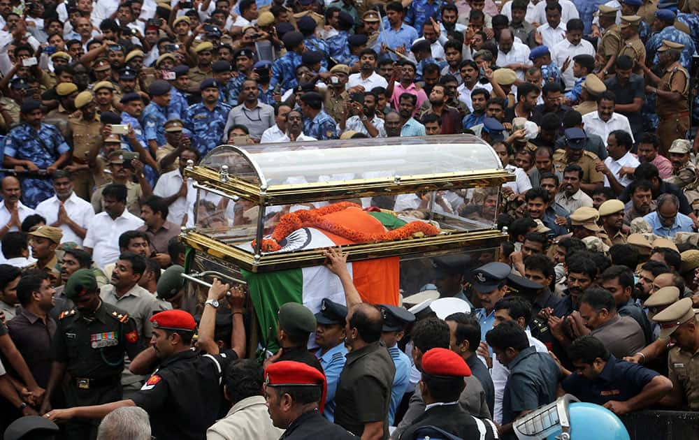 Jayalalithaa's funeral