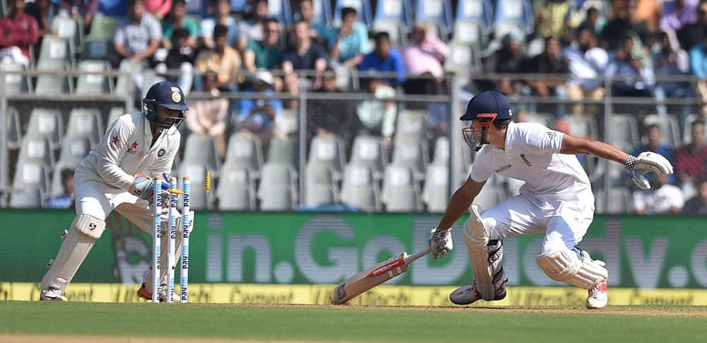 Parthiv Patel stumping England batsman Alistair Cook