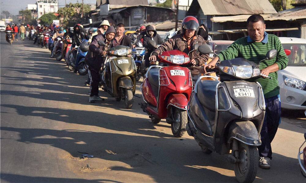 Fuel shortage in Imphal